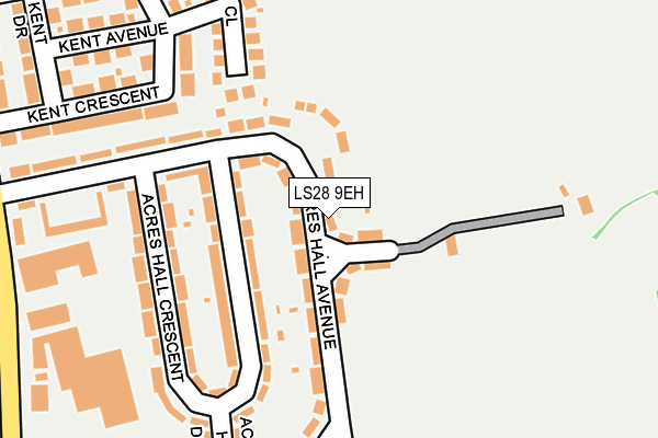 LS28 9EH map - OS OpenMap – Local (Ordnance Survey)