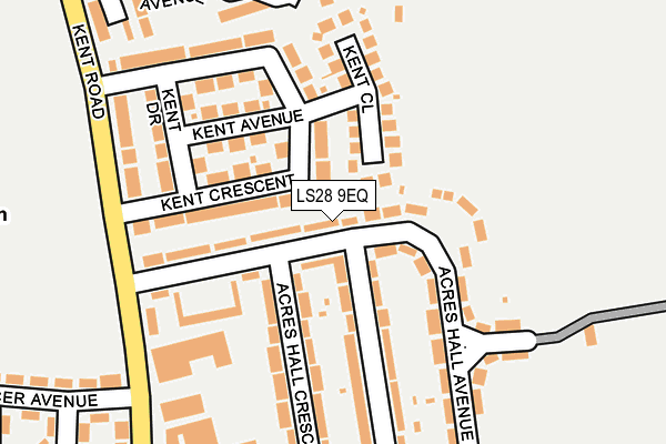 LS28 9EQ map - OS OpenMap – Local (Ordnance Survey)