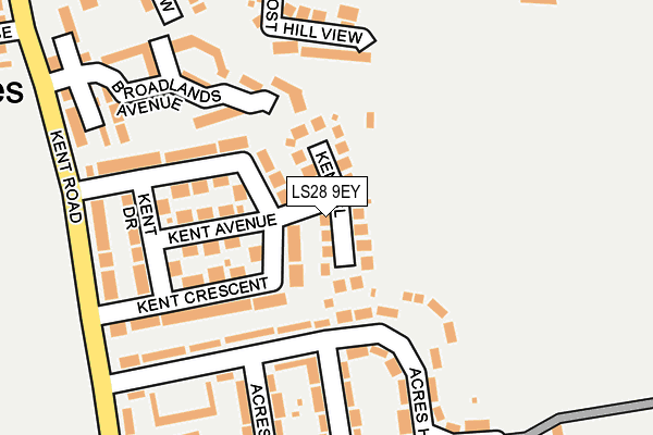 LS28 9EY map - OS OpenMap – Local (Ordnance Survey)
