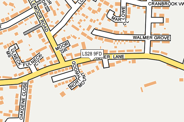 LS28 9FD map - OS OpenMap – Local (Ordnance Survey)