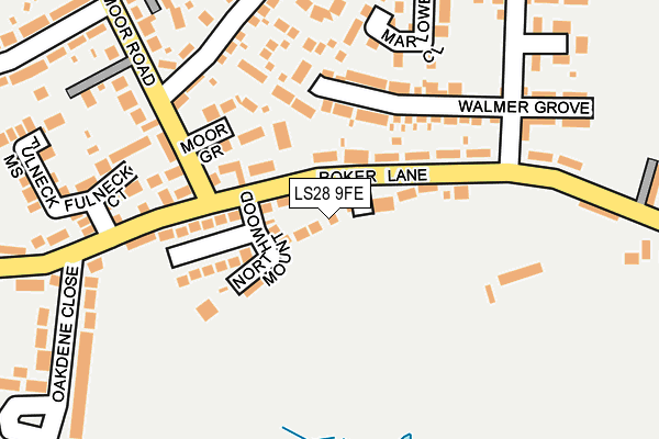 LS28 9FE map - OS OpenMap – Local (Ordnance Survey)