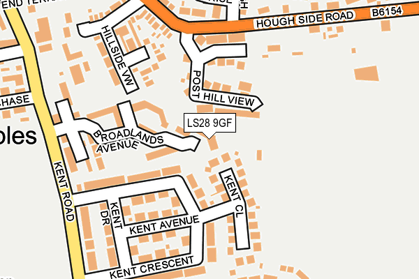 LS28 9GF map - OS OpenMap – Local (Ordnance Survey)