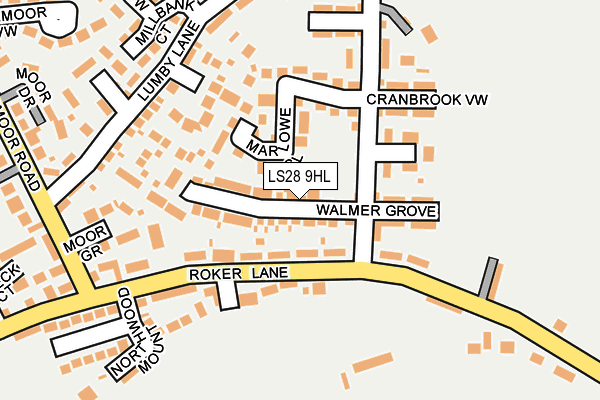 LS28 9HL map - OS OpenMap – Local (Ordnance Survey)