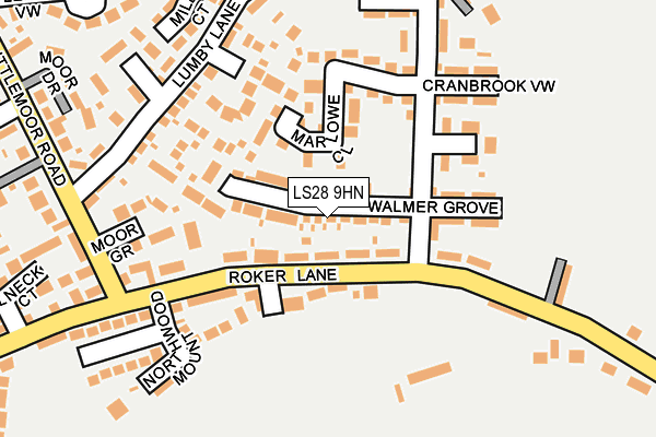 LS28 9HN map - OS OpenMap – Local (Ordnance Survey)