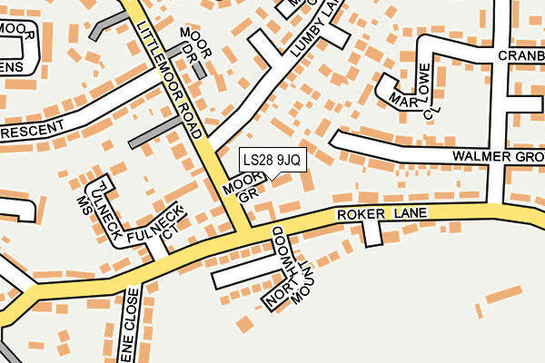LS28 9JQ map - OS OpenMap – Local (Ordnance Survey)