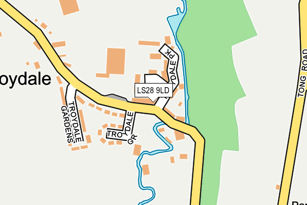 LS28 9LD map - OS OpenMap – Local (Ordnance Survey)