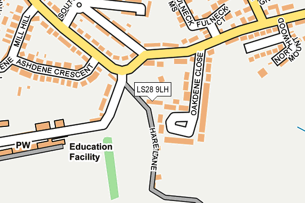 LS28 9LH map - OS OpenMap – Local (Ordnance Survey)