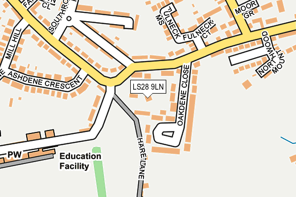 LS28 9LN map - OS OpenMap – Local (Ordnance Survey)
