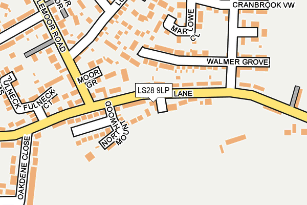 LS28 9LP map - OS OpenMap – Local (Ordnance Survey)
