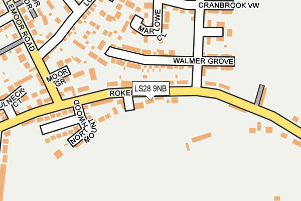 LS28 9NB map - OS OpenMap – Local (Ordnance Survey)