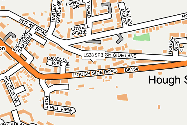 LS28 9PB map - OS OpenMap – Local (Ordnance Survey)