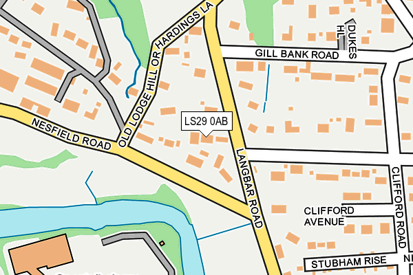LS29 0AB map - OS OpenMap – Local (Ordnance Survey)