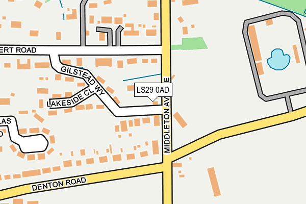 LS29 0AD map - OS OpenMap – Local (Ordnance Survey)