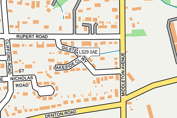 LS29 0AE map - OS OpenMap – Local (Ordnance Survey)