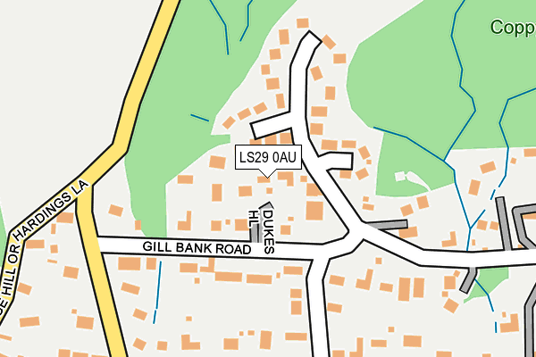 LS29 0AU map - OS OpenMap – Local (Ordnance Survey)