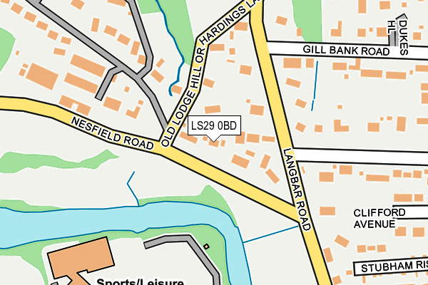 LS29 0BD map - OS OpenMap – Local (Ordnance Survey)