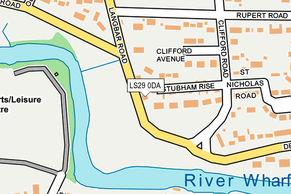 LS29 0DA map - OS OpenMap – Local (Ordnance Survey)