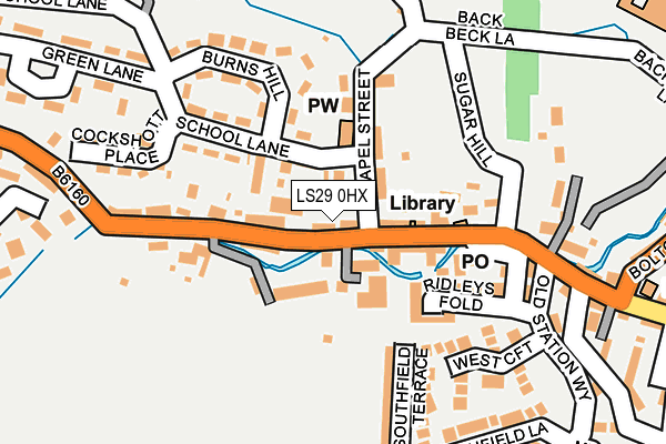 LS29 0HX map - OS OpenMap – Local (Ordnance Survey)