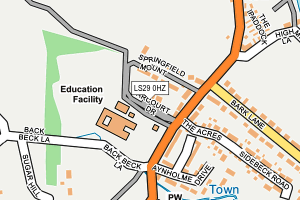 LS29 0HZ map - OS OpenMap – Local (Ordnance Survey)