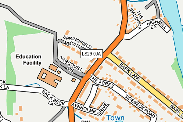 LS29 0JA map - OS OpenMap – Local (Ordnance Survey)