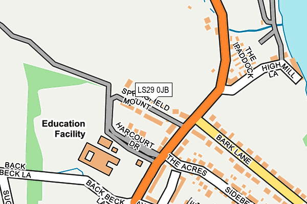 LS29 0JB map - OS OpenMap – Local (Ordnance Survey)