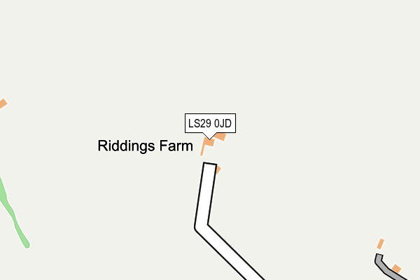 LS29 0JD map - OS OpenMap – Local (Ordnance Survey)
