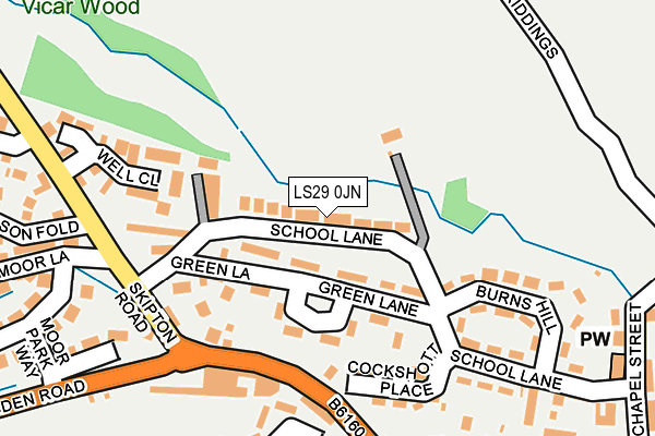 LS29 0JN map - OS OpenMap – Local (Ordnance Survey)
