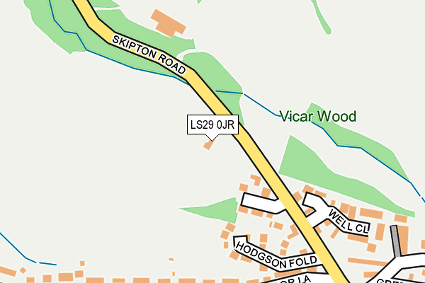 LS29 0JR map - OS OpenMap – Local (Ordnance Survey)