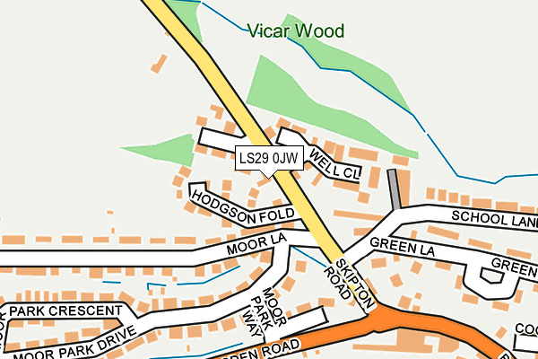 LS29 0JW map - OS OpenMap – Local (Ordnance Survey)