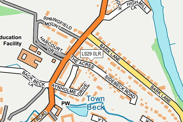 LS29 0LR map - OS OpenMap – Local (Ordnance Survey)