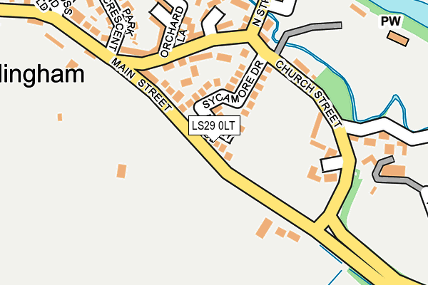 LS29 0LT map - OS OpenMap – Local (Ordnance Survey)