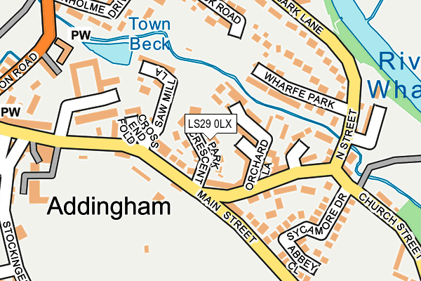 LS29 0LX map - OS OpenMap – Local (Ordnance Survey)