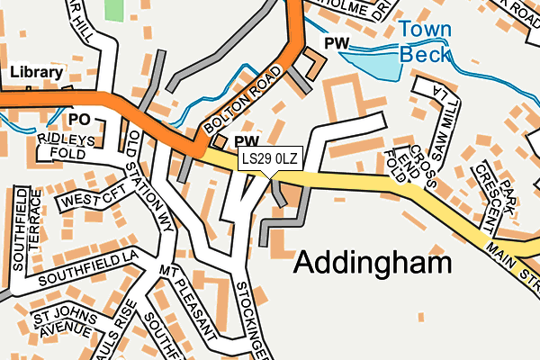 LS29 0LZ map - OS OpenMap – Local (Ordnance Survey)