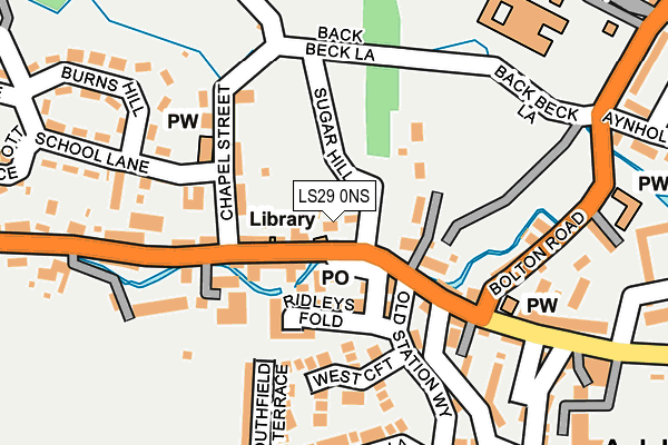 Map of ADDINGHAM BARBERS LIMITED at local scale