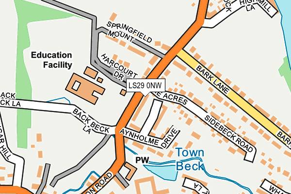 LS29 0NW map - OS OpenMap – Local (Ordnance Survey)