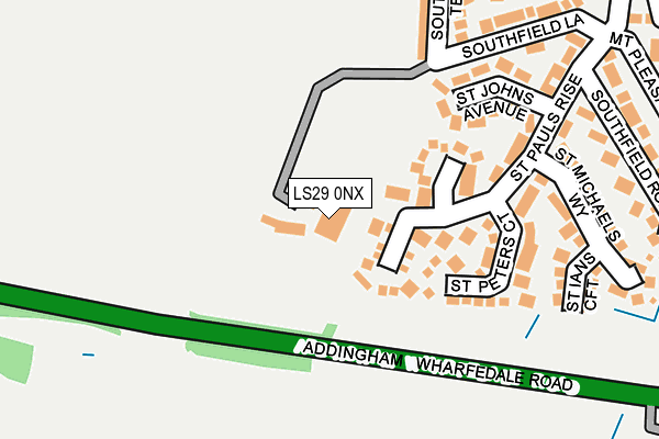 LS29 0NX map - OS OpenMap – Local (Ordnance Survey)