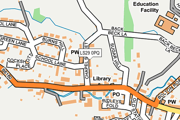 LS29 0PQ map - OS OpenMap – Local (Ordnance Survey)