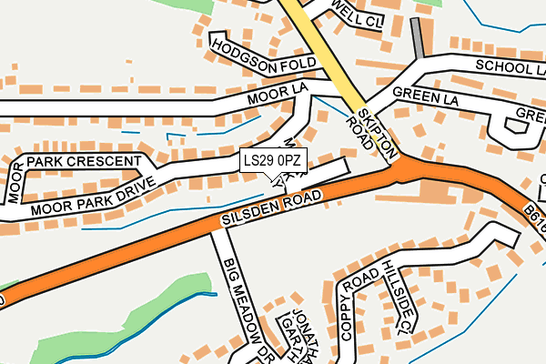 LS29 0PZ map - OS OpenMap – Local (Ordnance Survey)