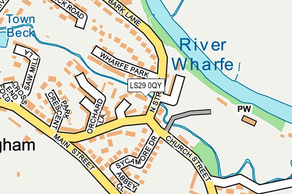 LS29 0QY map - OS OpenMap – Local (Ordnance Survey)