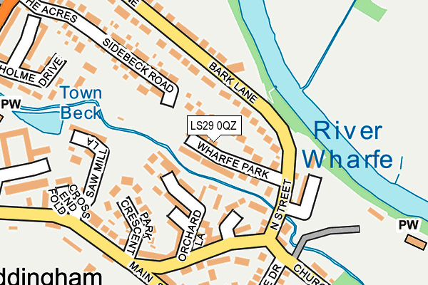 LS29 0QZ map - OS OpenMap – Local (Ordnance Survey)