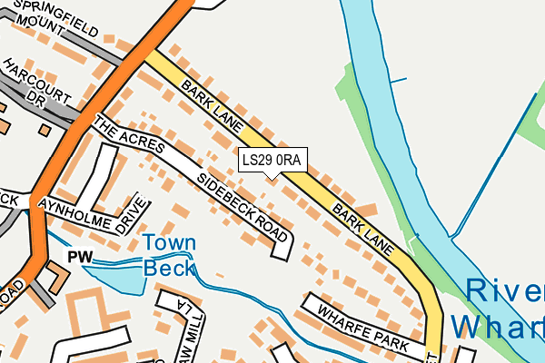 LS29 0RA map - OS OpenMap – Local (Ordnance Survey)