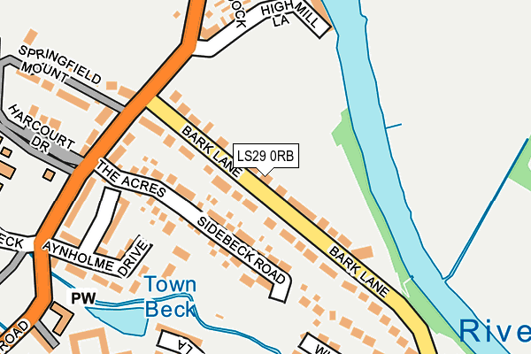 LS29 0RB map - OS OpenMap – Local (Ordnance Survey)