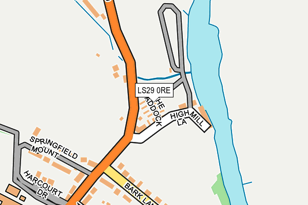 LS29 0RE map - OS OpenMap – Local (Ordnance Survey)