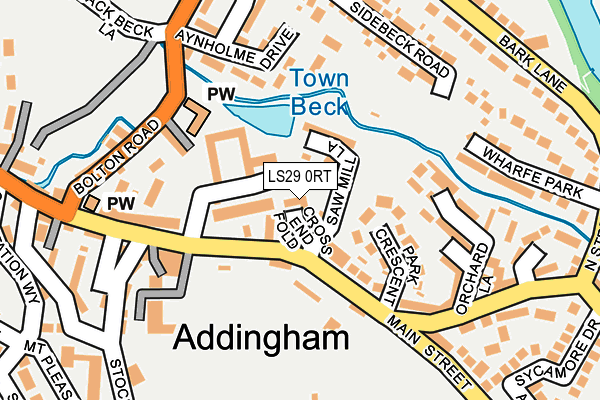 LS29 0RT map - OS OpenMap – Local (Ordnance Survey)