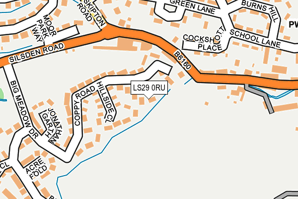LS29 0RU map - OS OpenMap – Local (Ordnance Survey)