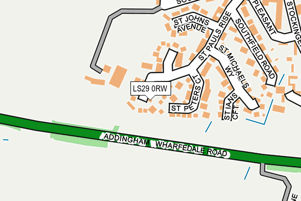 LS29 0RW map - OS OpenMap – Local (Ordnance Survey)