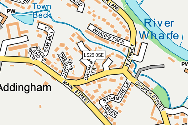 LS29 0SE map - OS OpenMap – Local (Ordnance Survey)