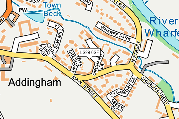 LS29 0SF map - OS OpenMap – Local (Ordnance Survey)