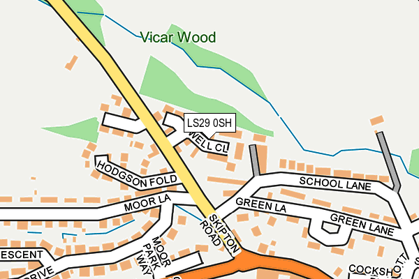 LS29 0SH map - OS OpenMap – Local (Ordnance Survey)