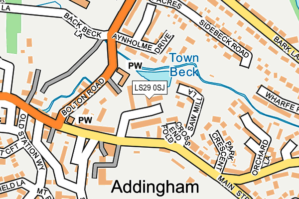 LS29 0SJ map - OS OpenMap – Local (Ordnance Survey)